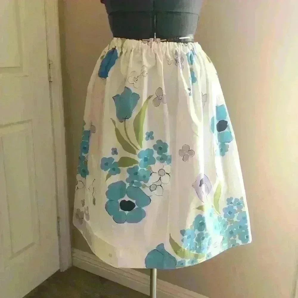 HANDMADE UPCYCLED BIG FLOWER SKIRT BEST FITS L-XL - Picture 2 of 4